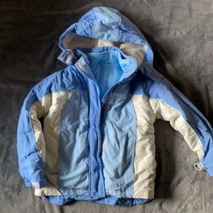 Cherokee 3 in 1 coat, light blue, girls size M